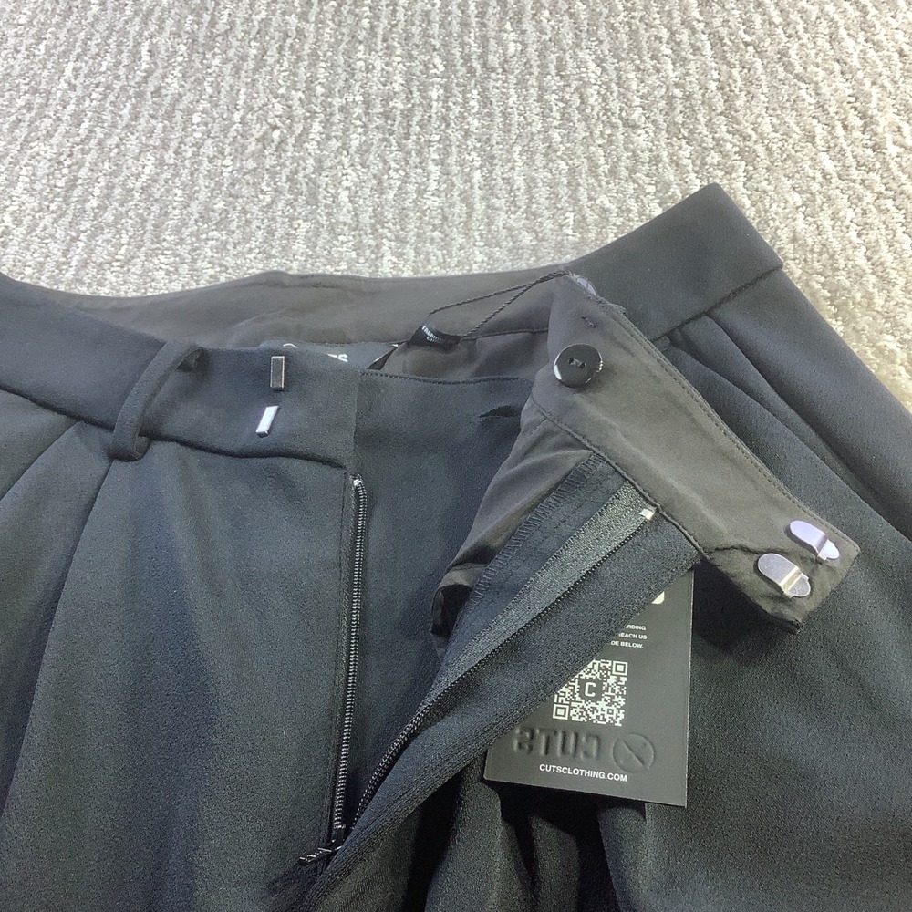 Cuts Womens Essential Pant Black‎ Wide Leg Pleated Size 6 NWT - Picture 6 of 14